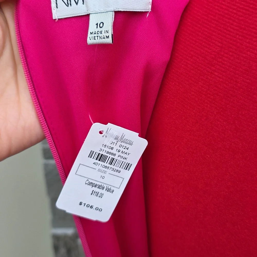 Neiman Marcus Fuchsia Midi Dress - Picture 3 of 4